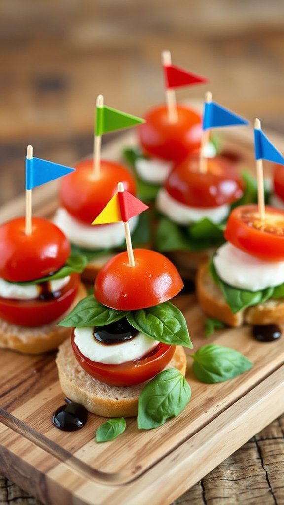 fresh mini caprese sandwiches