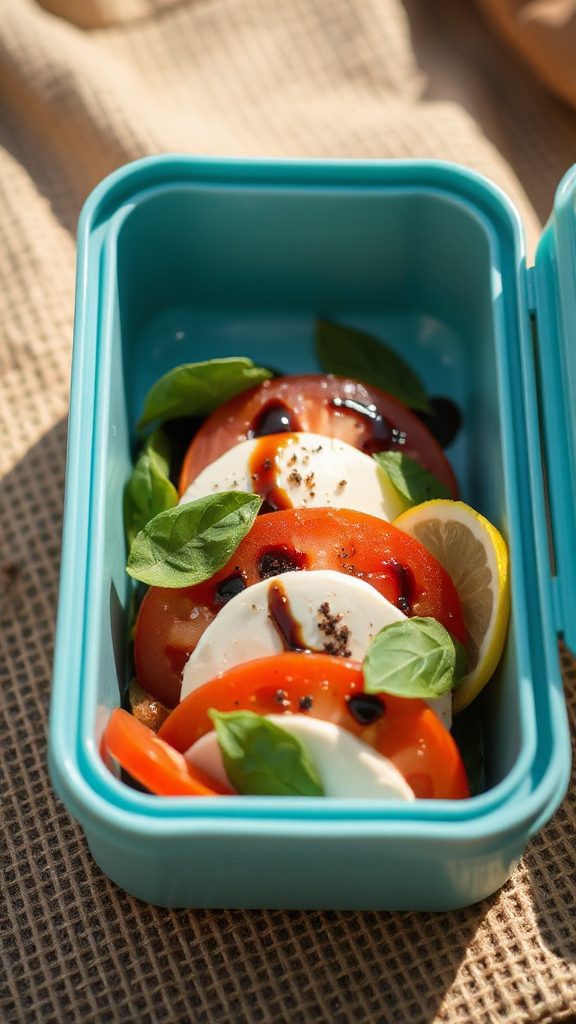 fresh mozzarella and tomatoes