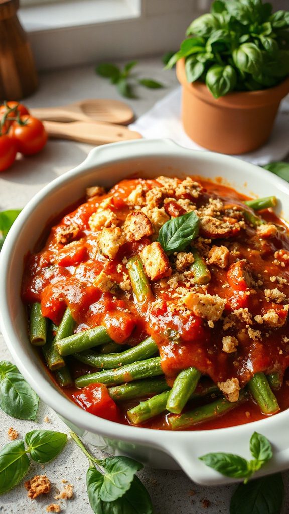 fresh tomato basil casserole
