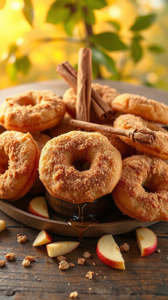fried apple cider donuts