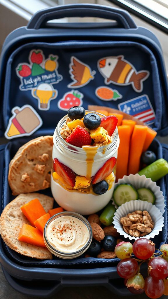 fruit and yogurt layers