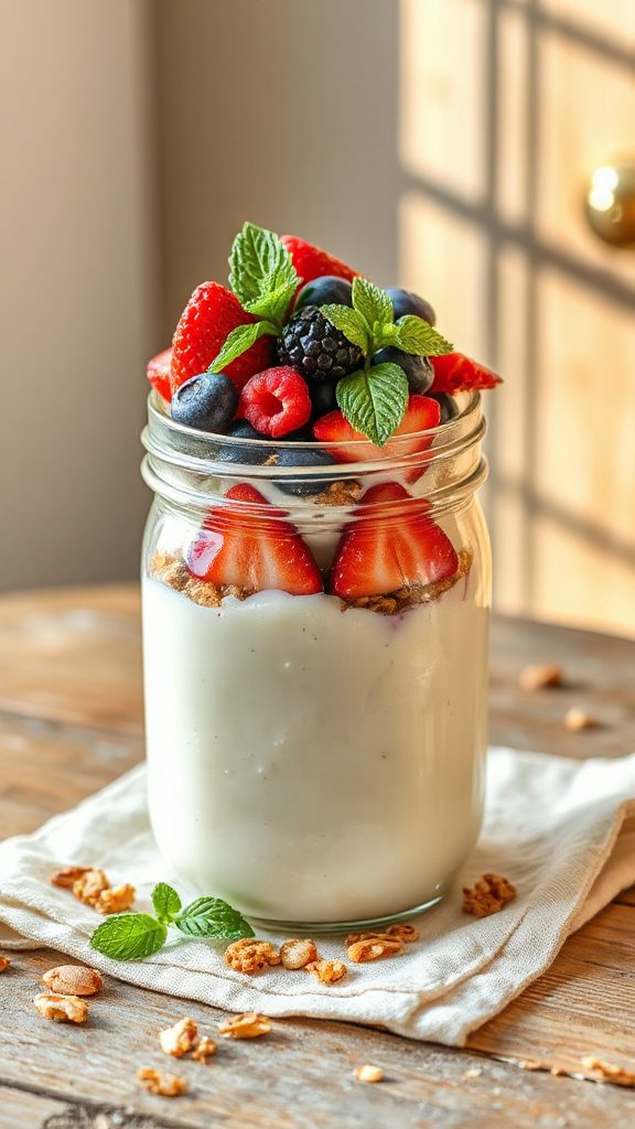 fruit and yogurt layers