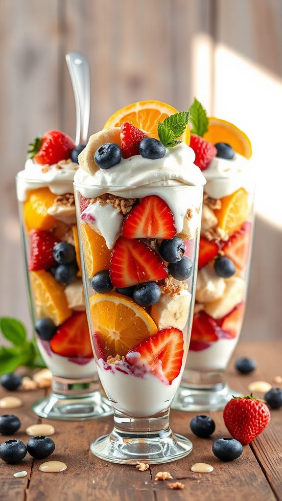 fruit and yogurt parfaits
