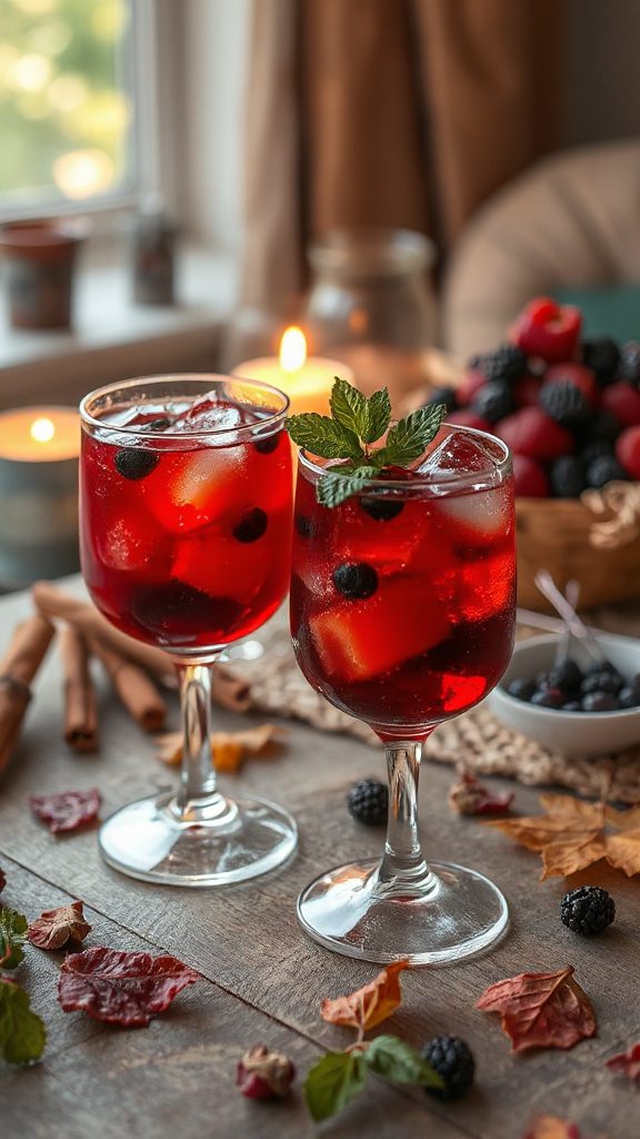 fruity invigorating autumn cocktail