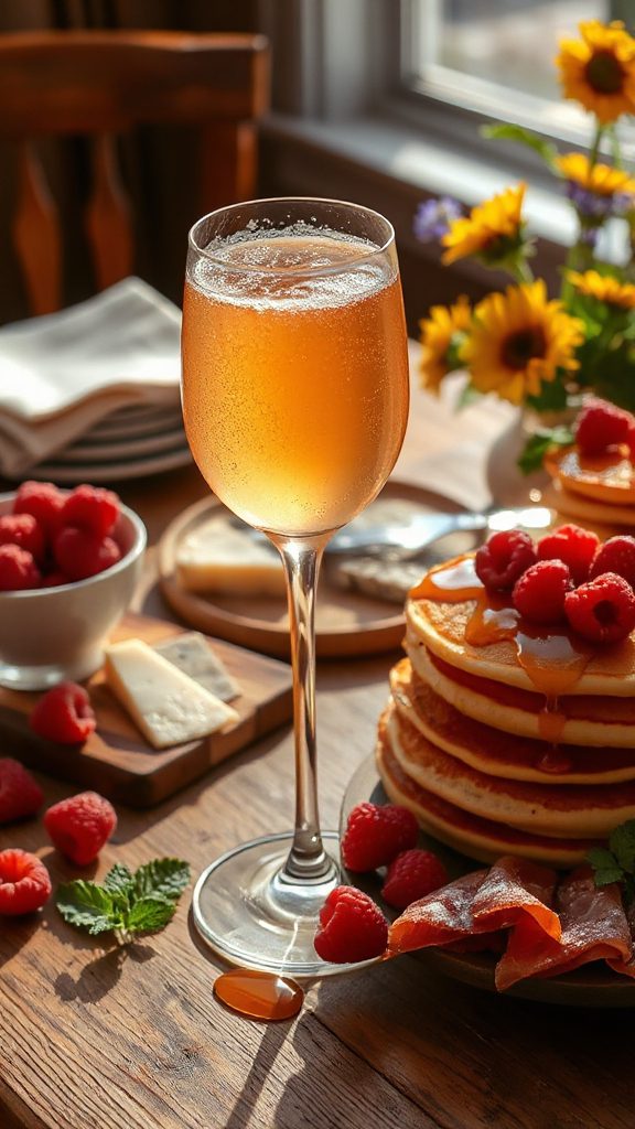 fruity maple raspberry cocktail