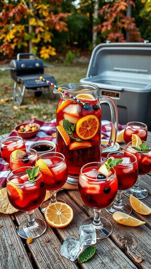 fruity red wine cocktail