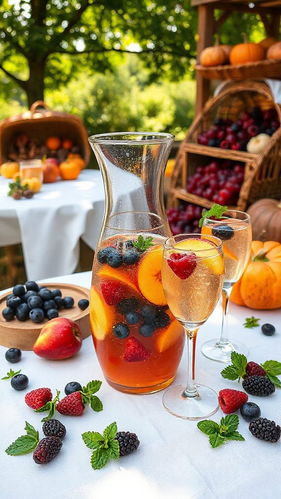 fruity sparkling berry cocktail