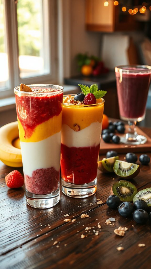 fruity yogurt smoothie cups