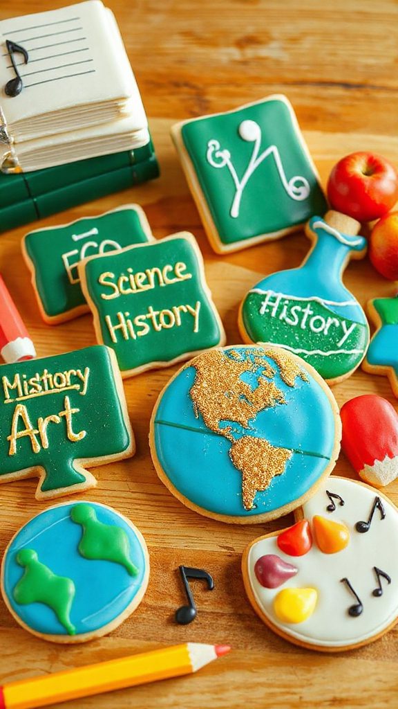 fun educational themed cookies
