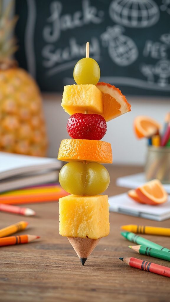 fun healthy pencil kabobs
