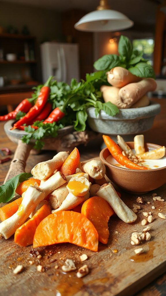 galangal glazed vegetable side