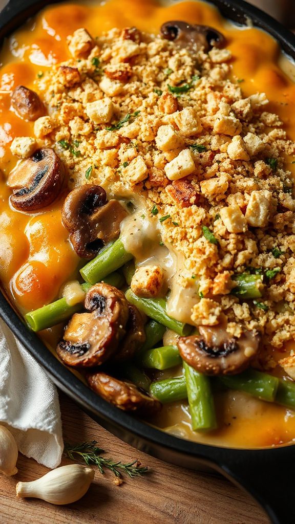 garlic butter green bean casserole