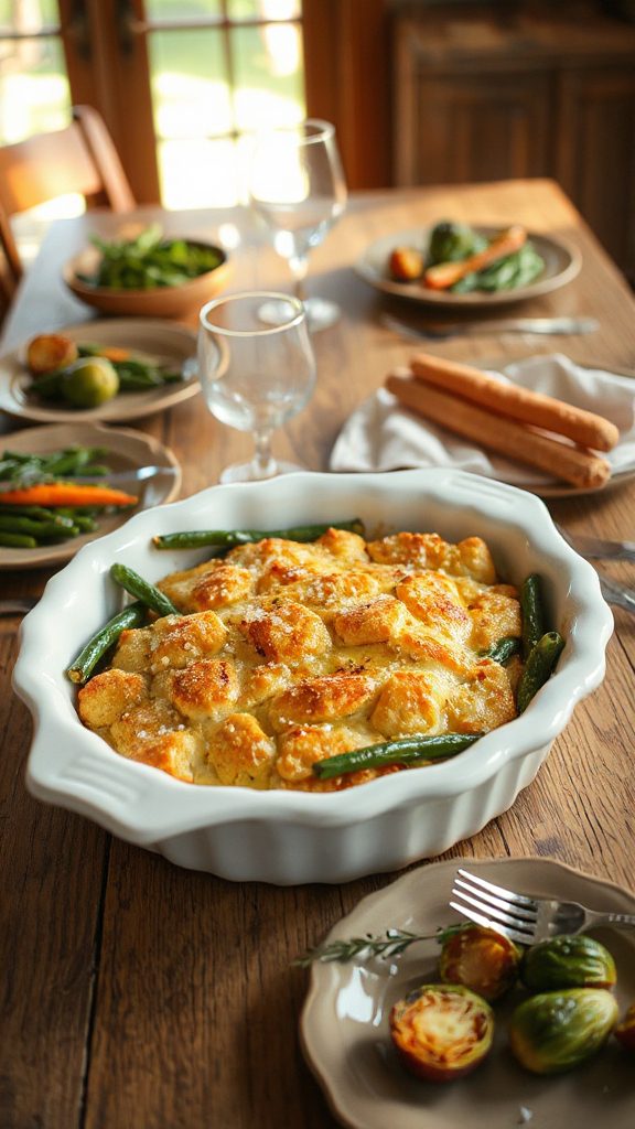 garlic butter green bean casserole