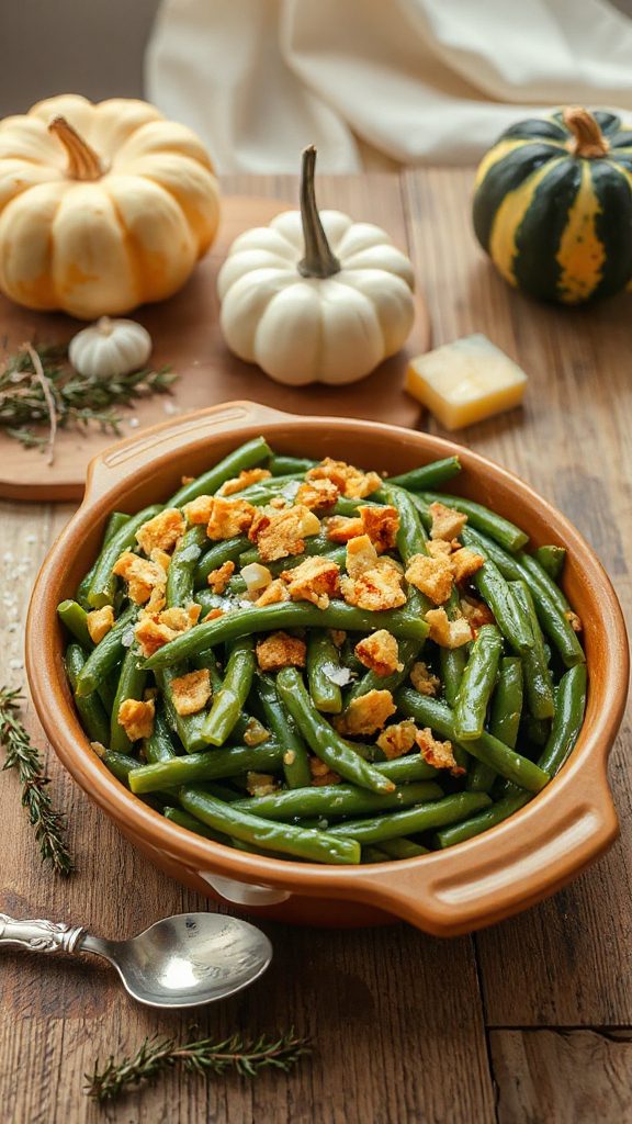 garlic butter green bean casserole