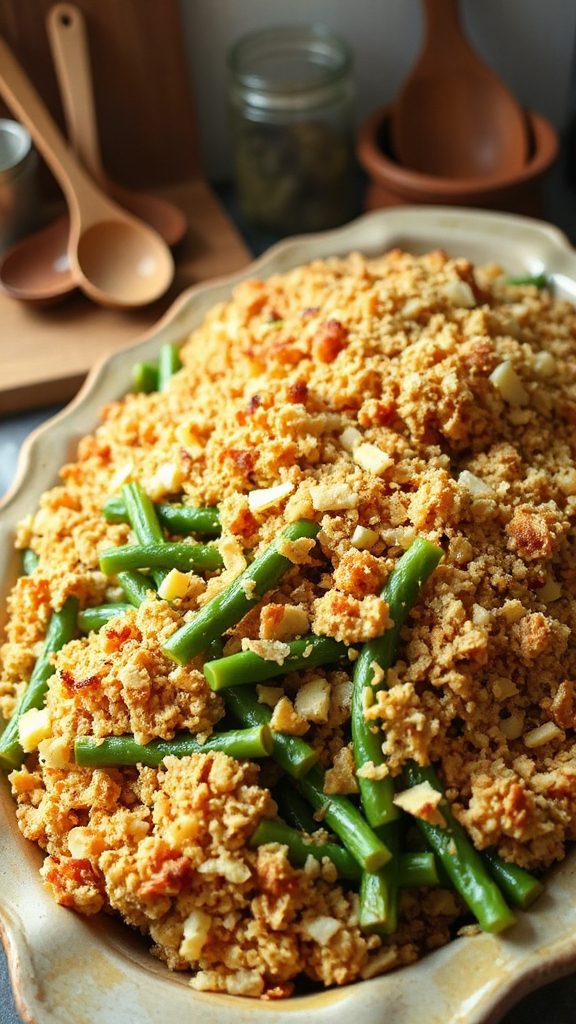 garlic butter panko green beans