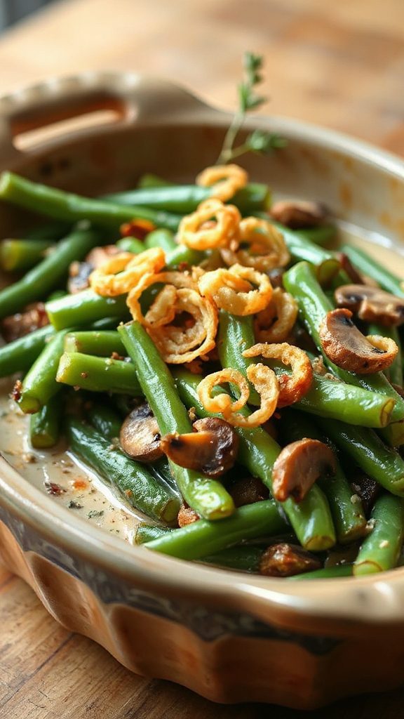 garlic enhances green bean casserole