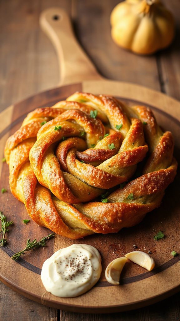garlic herb boursin twists