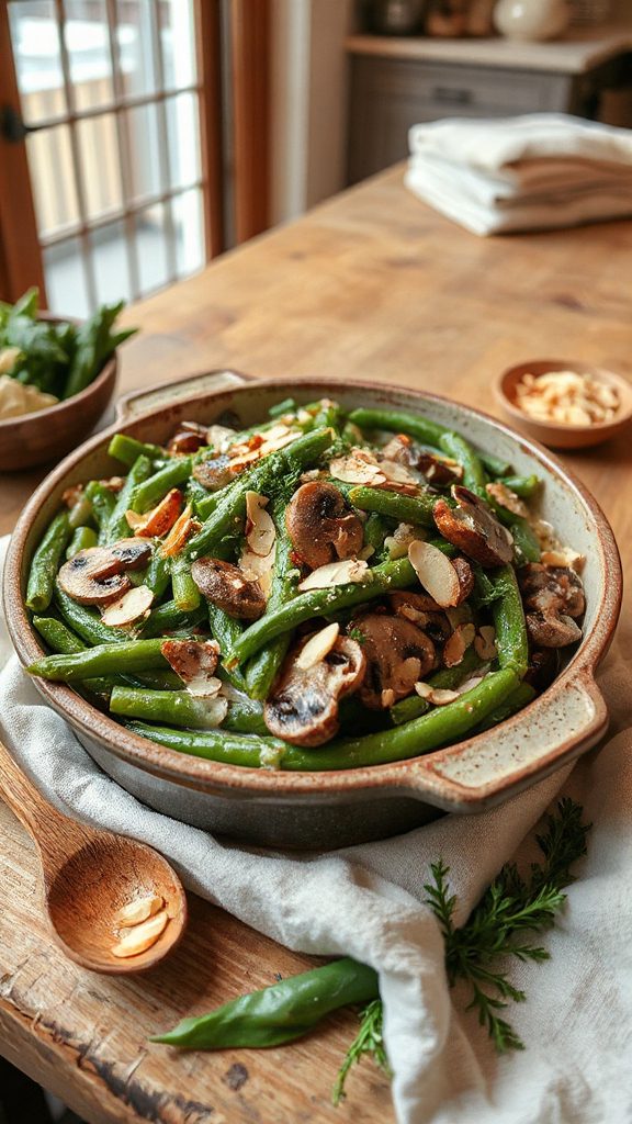 garlic herb green bean bake