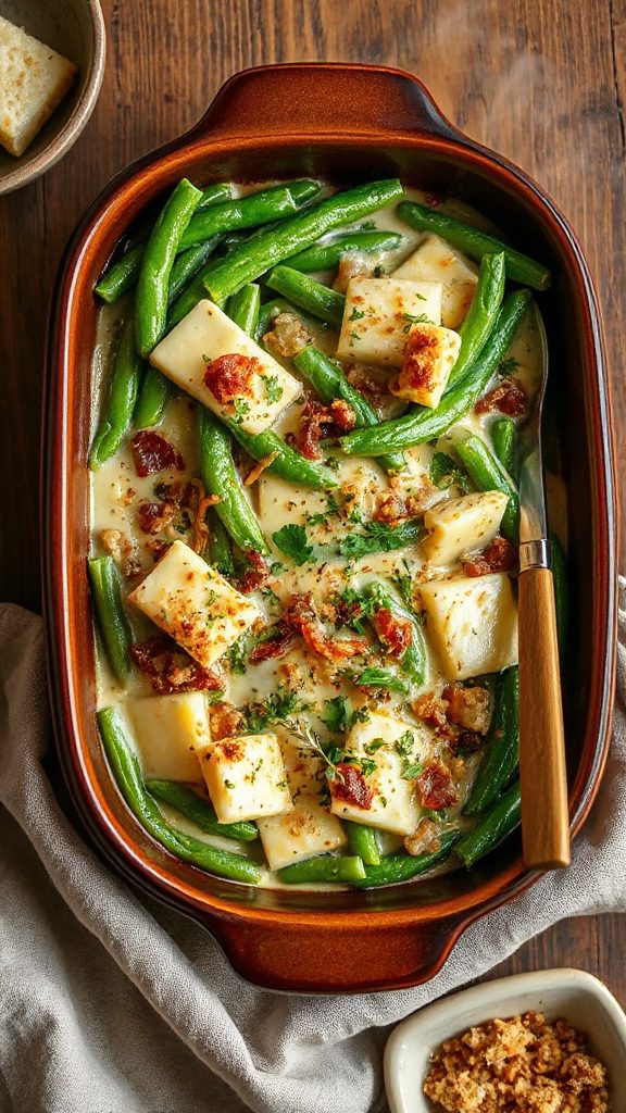 garlic herb green bean bake garlic herb green bean bake
