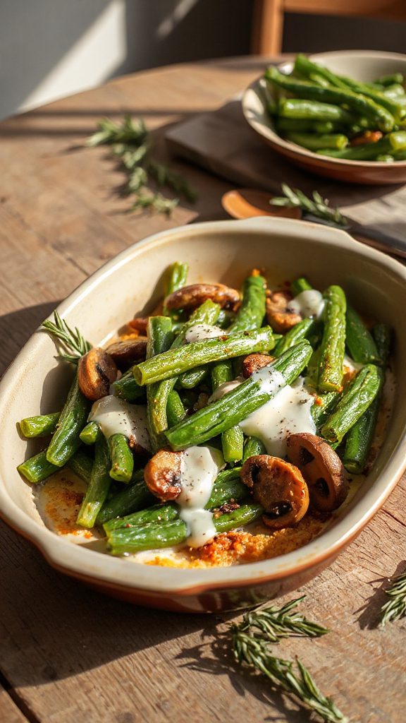 garlic herb green bean casserole
