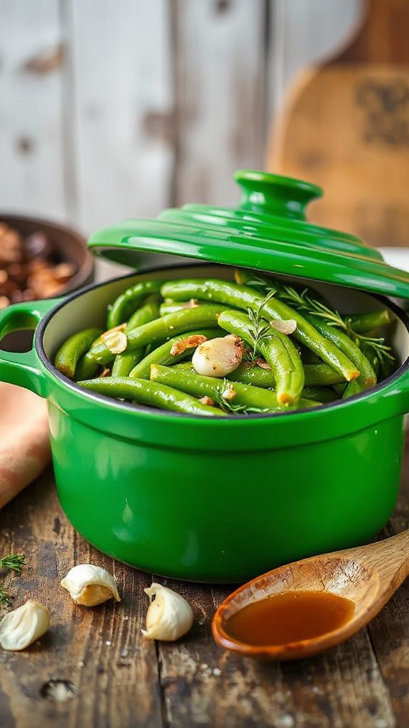 garlic herb green beans medley