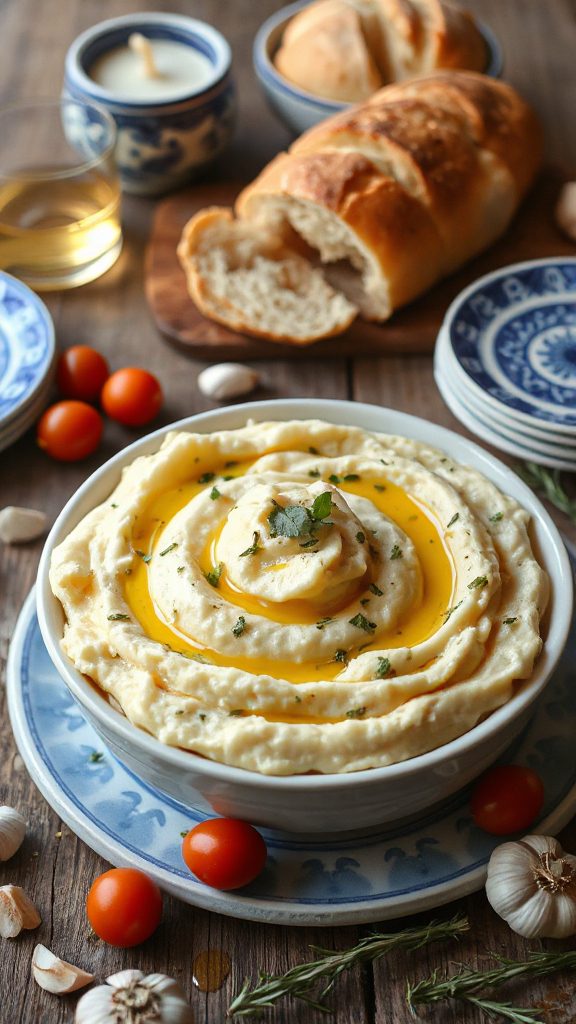 garlic herb mashed potatoes