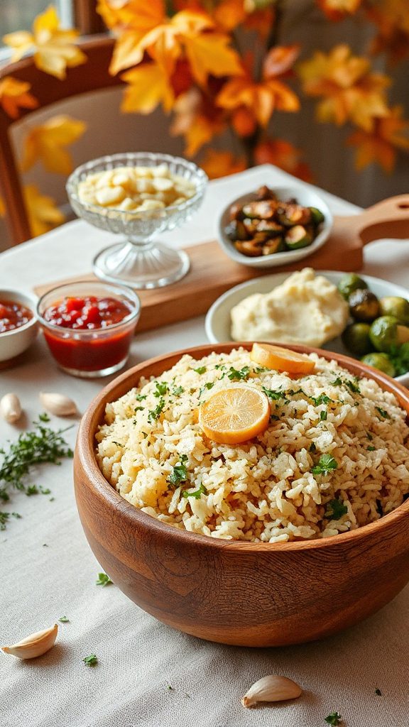 garlic herb rice pilaf