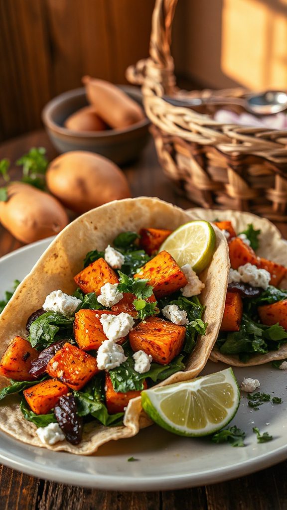 garlic herb sweet potato tacos garlic herb sweet potato tacos