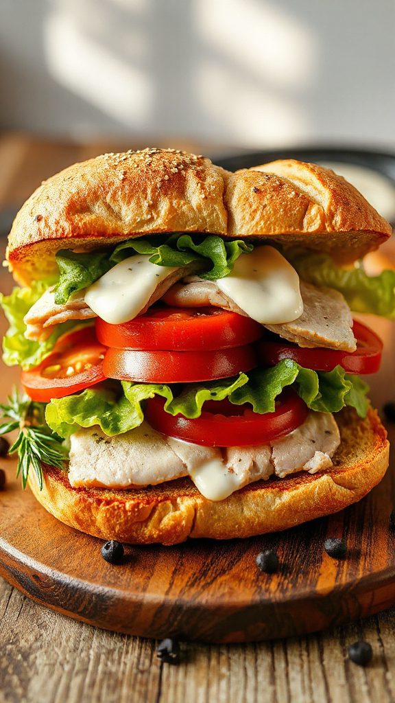 garlic herb turkey club garlic herb turkey club