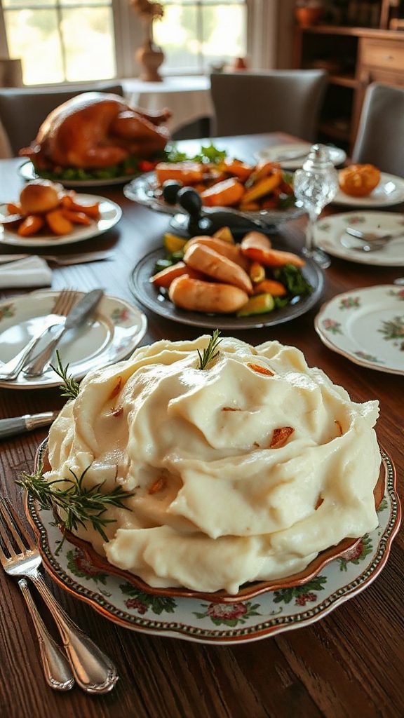 garlic infused creamy mashed potatoes