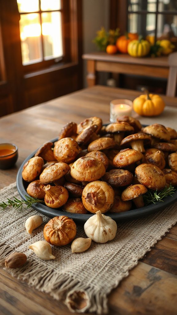 garlic infused roasted mushrooms garlic infused roasted mushrooms