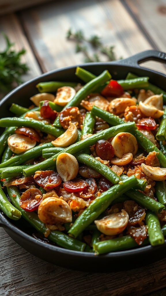 garlic onion green bean casserole
