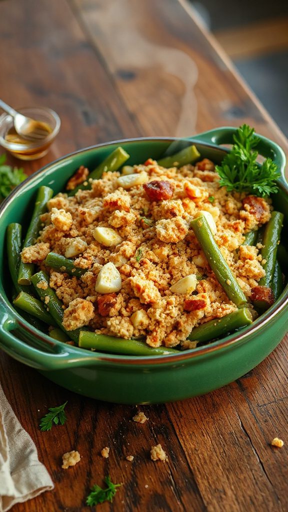 garlic onion green bean casserole