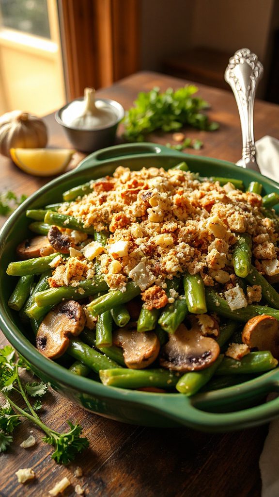 garlic parmesan green bean casserole