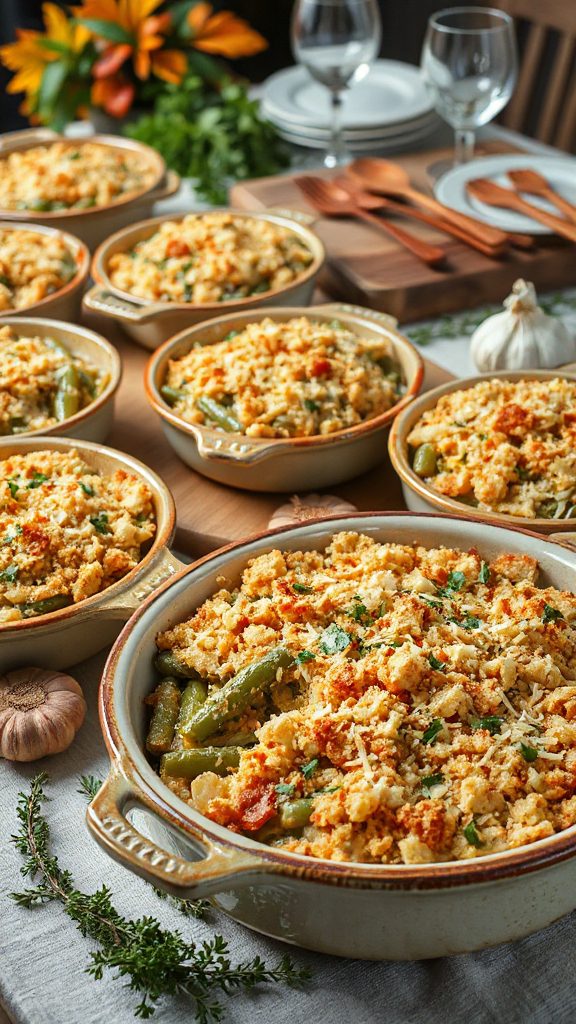 garlic parmesan green bean casserole