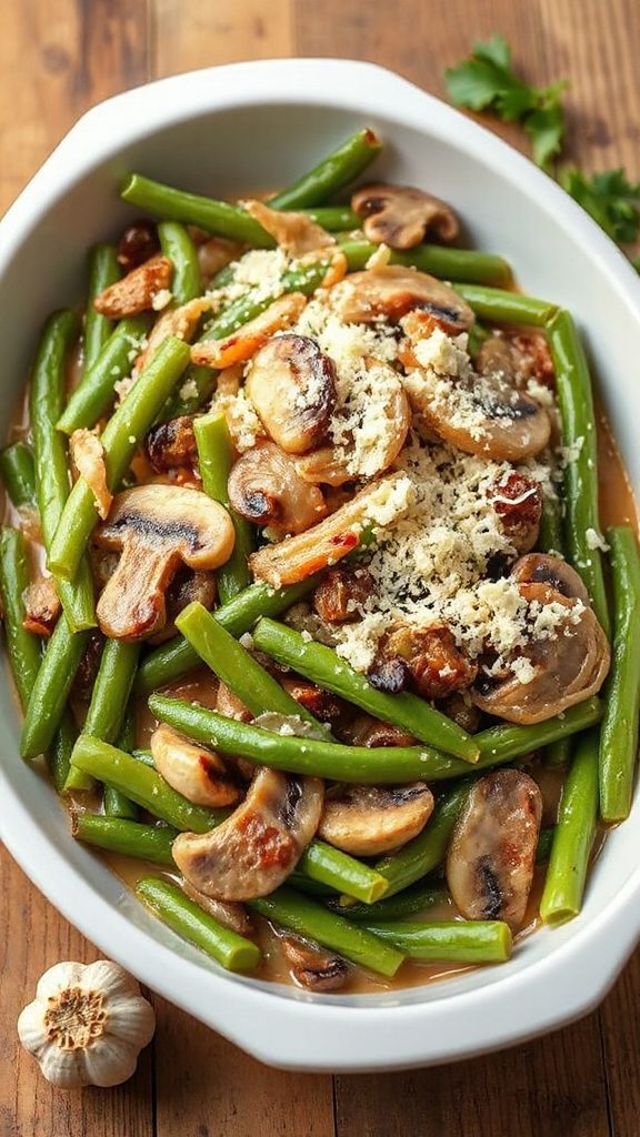 garlic parmesan green bean casserole