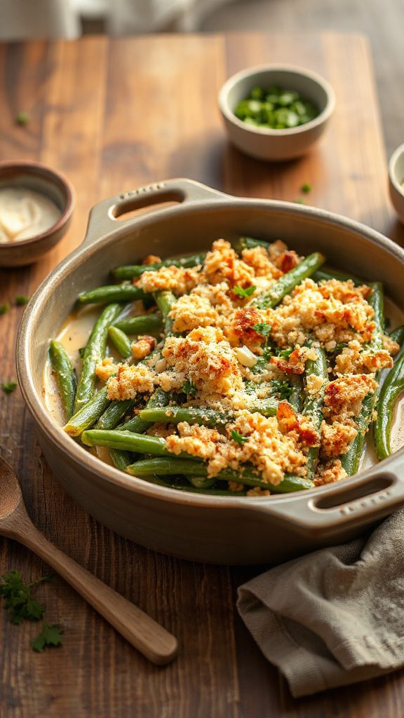 garlic parmesan green bean casserole