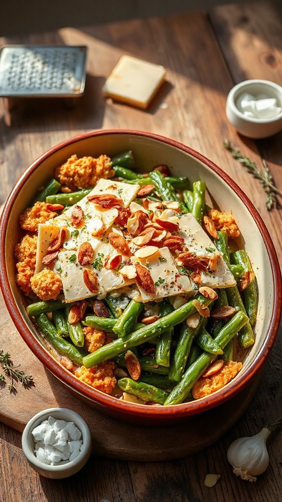 garlic parmesan green bean casserole