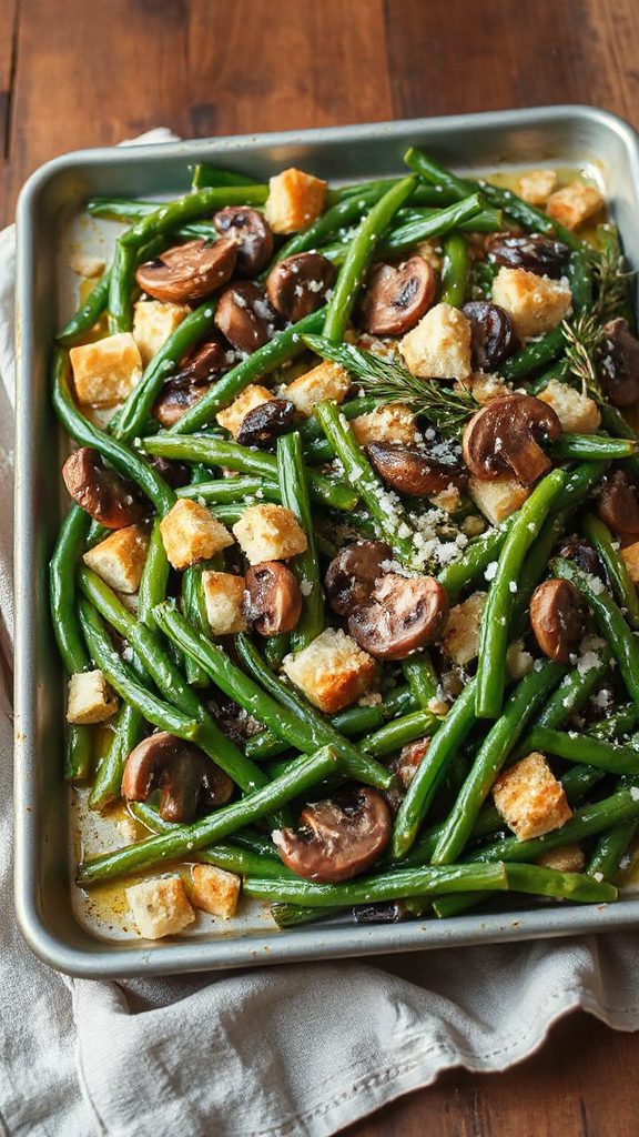 garlic parmesan green bean casserole