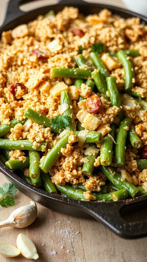 garlic parmesan green bean casserole garlic parmesan green bean casserole