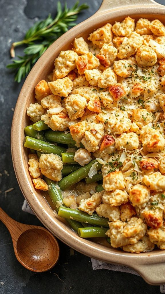 garlic parmesan green bean casserole