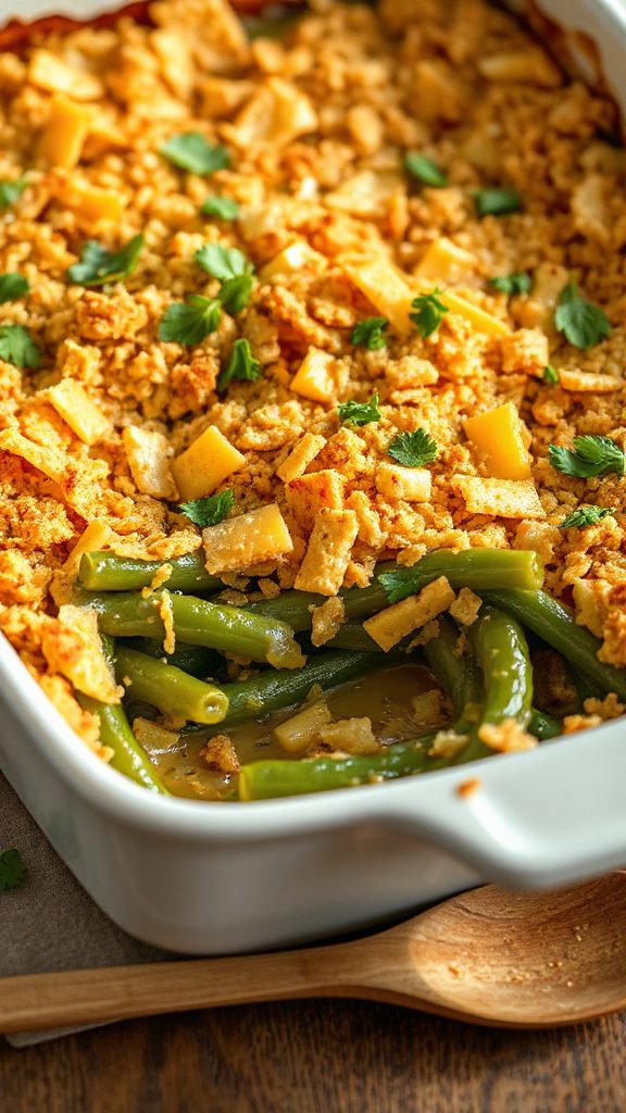 garlic parmesan green bean casserole