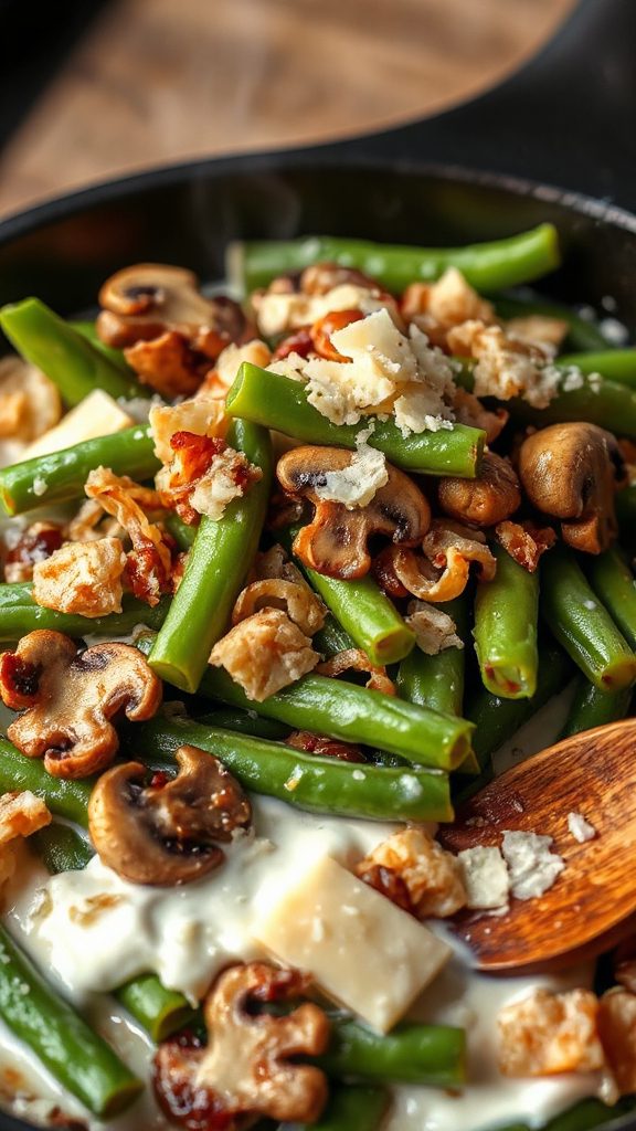 garlic parmesan green bean casserole