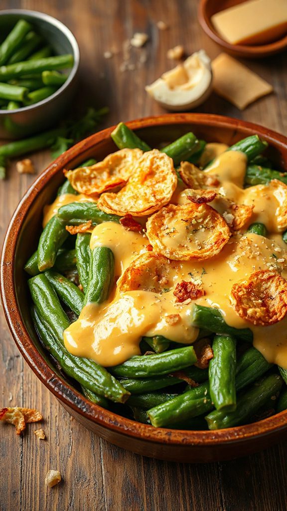 garlic parmesan green bean casserole
