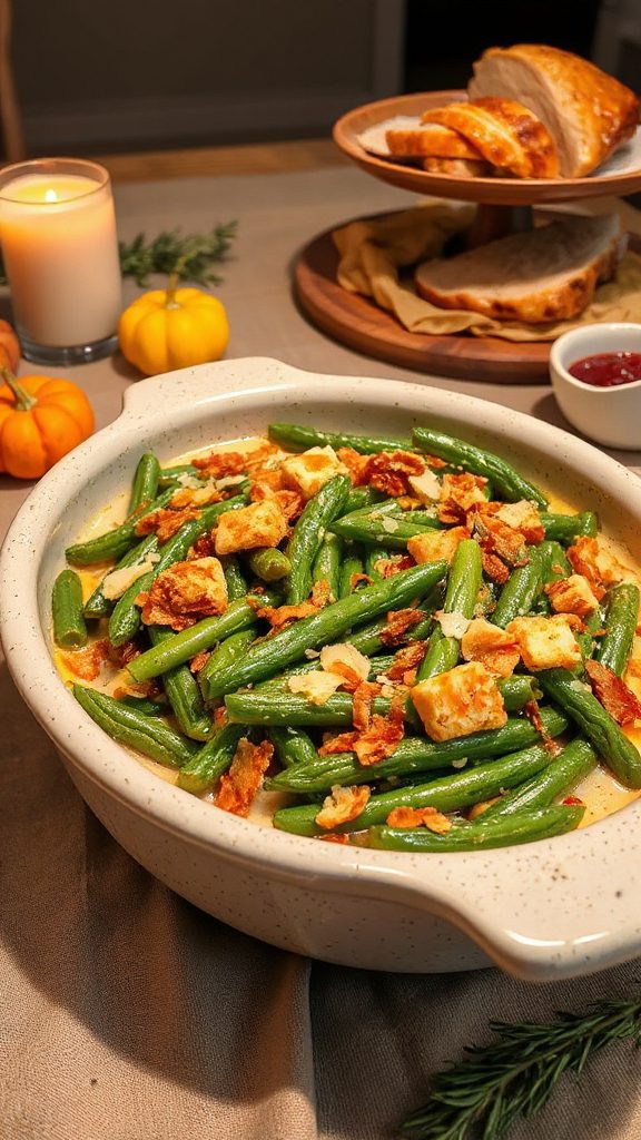 garlic parmesan green bean casserole
