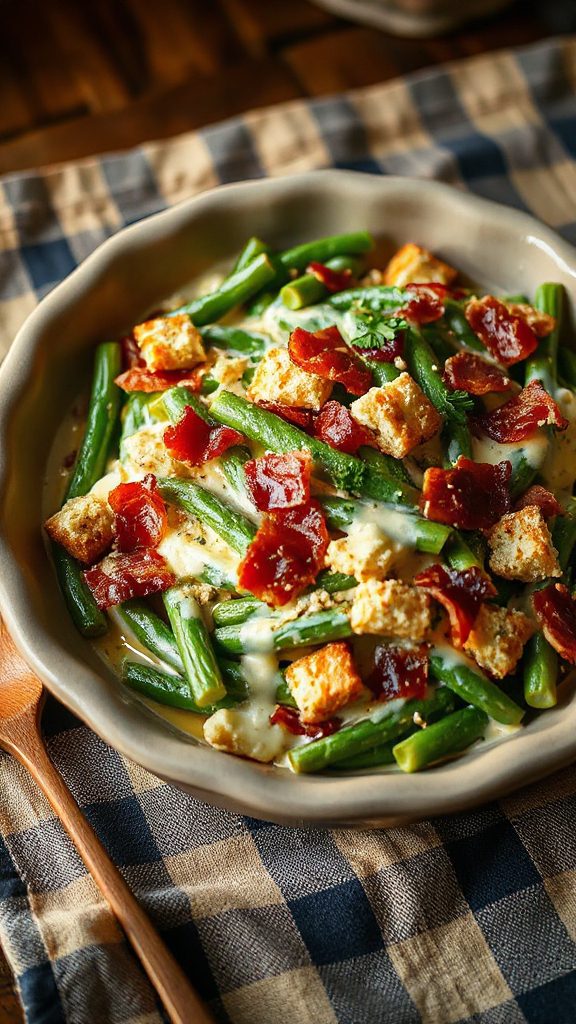 garlic parmesan green bean casserole