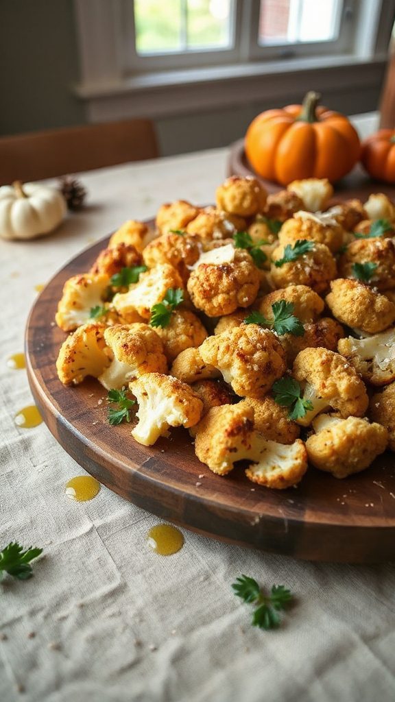 garlic parmesan roasted cauliflower