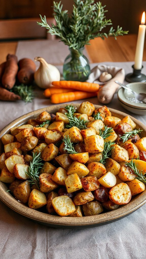 garlic rosemary roasted potatoes