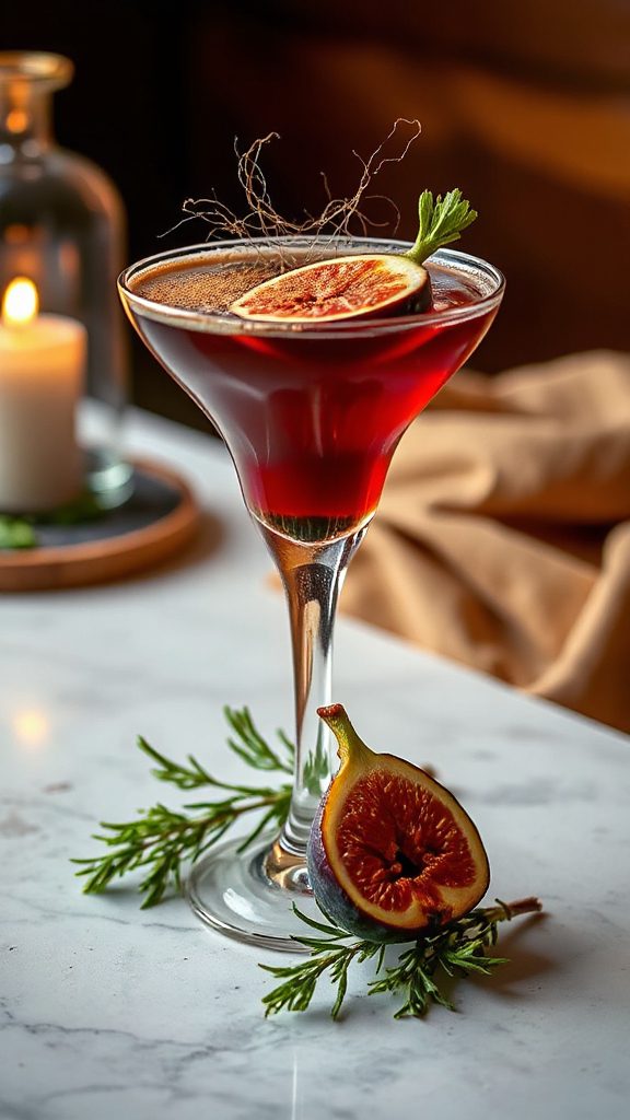 garnish cinnamon fig cocktail exquisitely