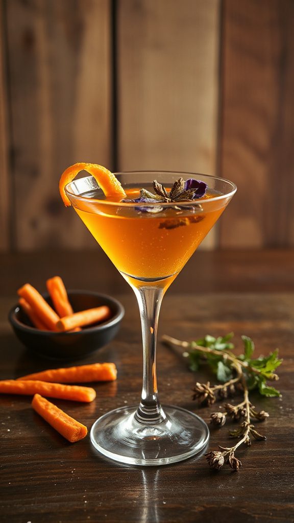 garnish spiced carrot martini